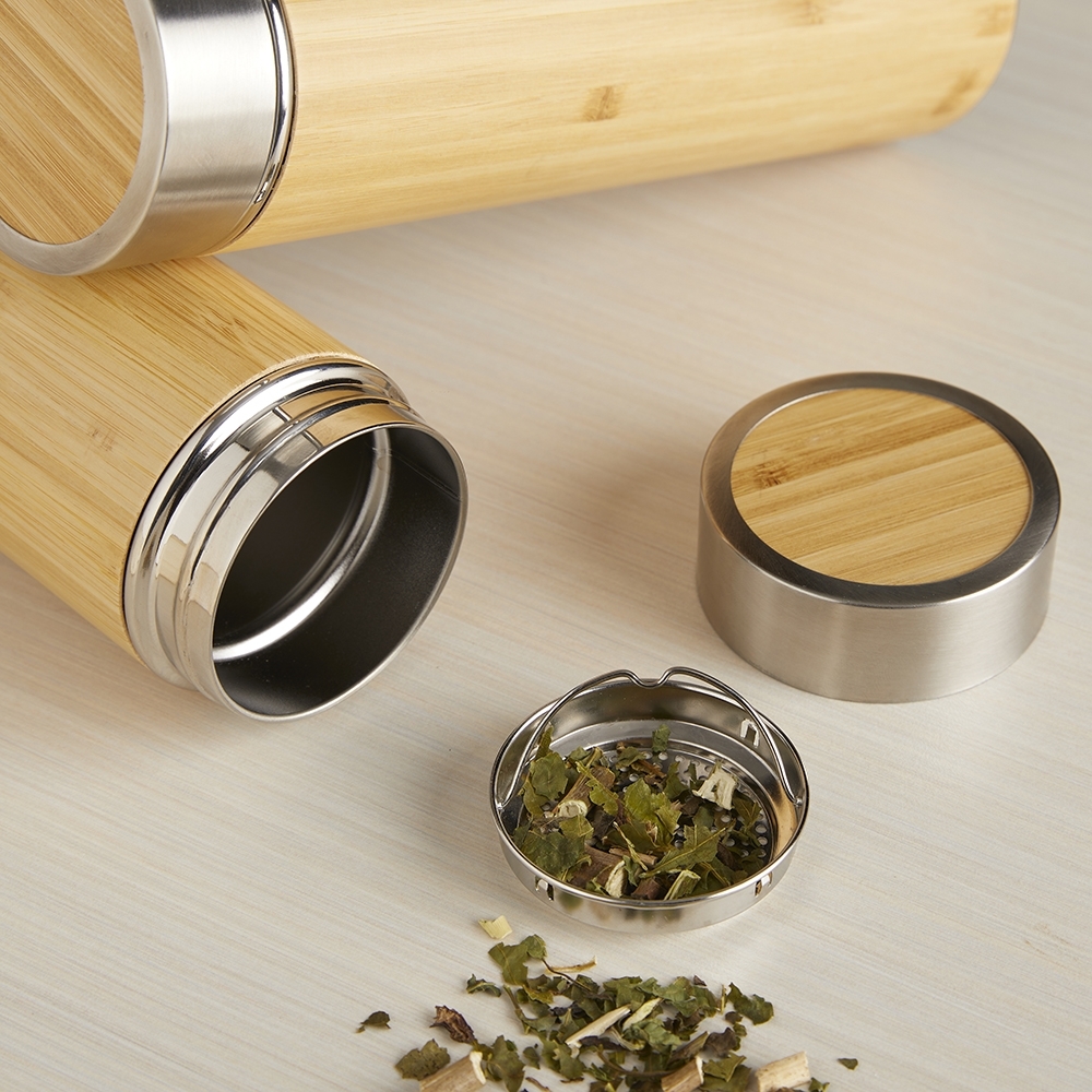 Garrafa Bambu Térmica 500ml com Infusor 18642 - Imagem 5