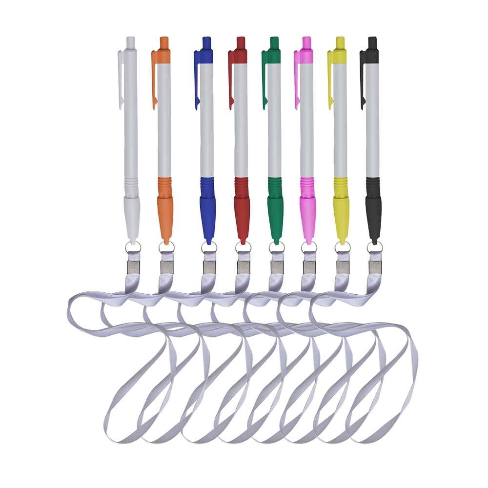 Caneta Plástica com Cordão 01094 - Imagem 2