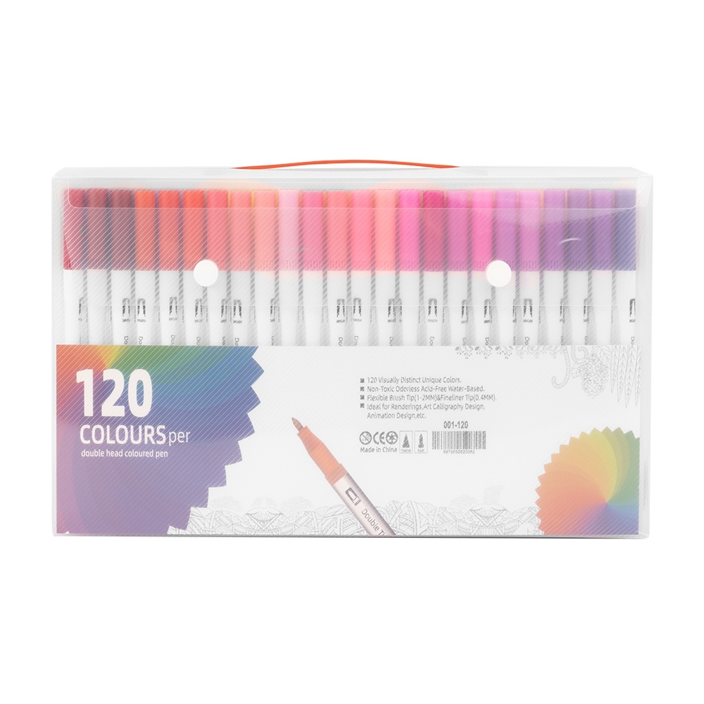 Kit Canetinhas Ponta Dupla Com 120 Cores 08332-120 - Imagem 7