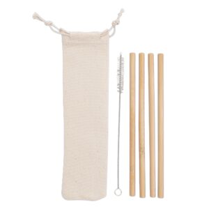 Kit Canudos de Bambu com Escova de Limpeza 14597