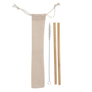 Kit Canudos de Bambu com Escova de Limpeza 15227